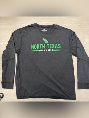 Colosseum North Texas 'Mean Green' Long Sleeve Tee - Charcoal/Green XXL